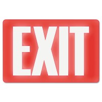 US STAMP Glow In The Dark Sign, 8 x 12, Red Glow, Exit
